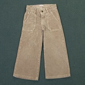 La Coqueta Pants Girls size 8 Blush Corduroy Wide Leg Patch Pocket Stretch Boho